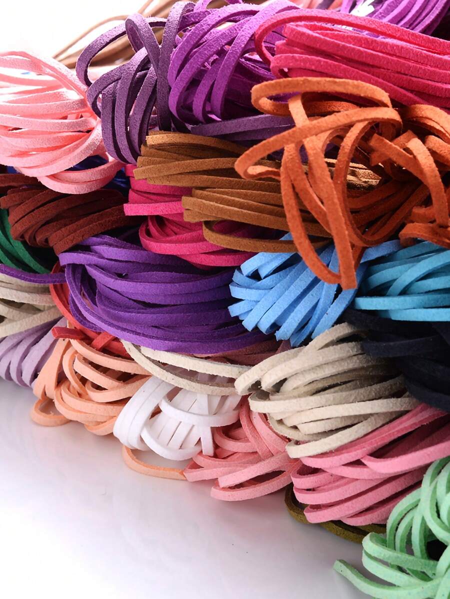 10m 2.5mm Flat Korean Velvet Cord, Faux Suede Leather Rope, Braiding Bracelet Necklace Handmade Craft String, DIY Jewelry Making Sewing Supplies