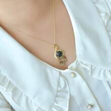 1 Mặt dây chuyền Bộ vòng cổ đá quý màu đen tự nhiên, Đá quý màu đen khảm vàng, Trang sức thời trang ngọc bích vàng, Trang sức thời trang, Trang sức vòng cổ nữ, Vòng cổ đá quý, Quà tặng ngày lễ, Quà tặng cho cô ấy. - N1 - Xem 6