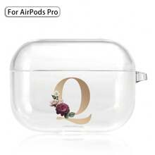 硅胶耳机盒兼容 Airpods Pro 印刷金色字母无线蓝牙耳机充电盒保护套 - AirPods Pro (Clear) - 查看 35
