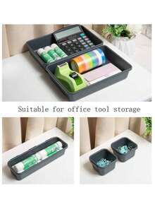 Set de 8 piezas organizadoras de cajones de combinación gratuita: ideal para baño, oficina, cocina, cosméticos, útiles de escritorio, lápices, bolígrafos, pinceles, acuarelas, herramientas de clasificación, etc. - adecuado para cajas de almacenamiento de plástico - Multicolor - Ver 10