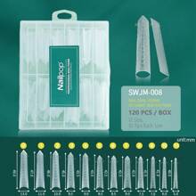 Nailpop 120Pcs/Box Dual Nail Forms,3D Snake Skin Pattern False Nails Tips Gel Nail Mold For Nail Extension Polygel Building DIY Home - Multicolor - View 8