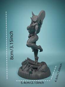 Warugo/Oni Clan Beauty/Rourazaak/Oni Clan Hero Miniatures，龙与地下城，适用于 Pathfinder 和其他棋盘游戏、BRPG、收藏家首选万圣节装饰 - 彩色 - 查看 4