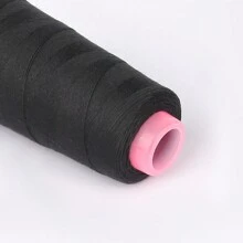 Black Weaving Thread 100% Polyester For Making Wig Sewing Hair Weft Hair Extension 1pc (1pc, Black) - Black - View 1
