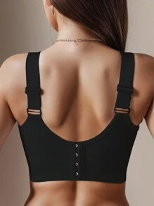 Sujetadores de copa suave, sujetador de encaje floral de mariposas múltiples sólido y simple, sujetador inalámbrico cómodo y transpirable de cobertura total, lencería y ropa interior para mujeres