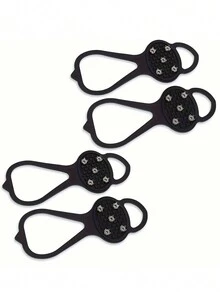 2 chiếc bọc giày tuyết 5 răng chống trượt cho các hoạt động ngoài trời trên băng/tuyết - màu đen - Xem 9