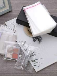 100 piezas de bolsas de regalo transparentes, bolsas autoadhesivas transparentes para 8.6*4 pulgadas/3.1*4.1 pulgadas, decoraciones para fiestas de cumpleaños, envoltura de regalos, despedida de soltera, boda, despedida de soltera, novia, decoraciones para fiestas de cumpleaños, regalos propuesta a damas de honor, decoración de boda, ducha nupcial Día de San Valentín - transparente - Ver 3