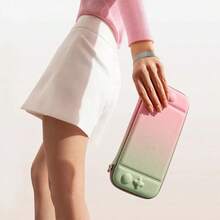 Estuche protector rígido Orzly compatible con  Switch y nueva consola  Switch OLED - Estuche portátil de viaje con bolsillos para accesorios, juegos, power bank, cargador, auriculares, cables y organizador de cables para ir a la escuela, universidad, camping y el hogar - Verde - Ver 5