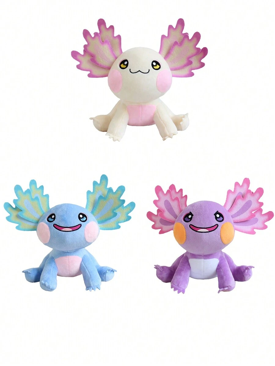 30 厘米/11.81 英寸卡通可爱墨西哥钝口螈毛绒玩具卡哇伊墨西哥钝口螈填充动物毛绒玩具儿童生日派对家居女孩房间装饰圣诞节万圣节感恩节家居装饰创意礼物 - 彩色 - 查看 1