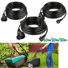 10m/20m/30m Black Extension Cable Power Extension Cable Euro Plug Schuko Plug Extension 220-230 V, 16 A With Protective Cap Outdoor IP44 Construction Site Cable Safety Plug CEEDIR - Black - View 1