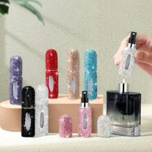 5ML闪亮喷雾瓶雾化流水钻香水旅行可填充香水雾化器瓶5ml便携式迷你香水喷雾器礼物