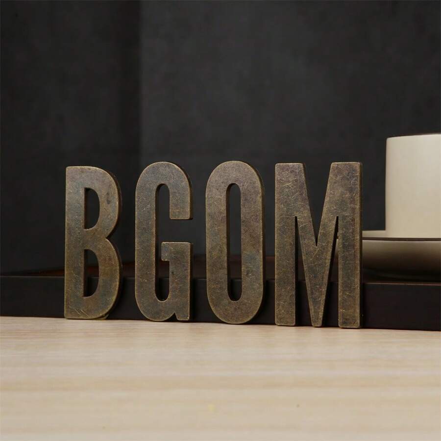 DIY Metalowa naklejka na ścianę w stylu vintage, naklejka na drzwi, naklejka na skrzynkę pocztową z solidnymi angielskimi literami na lodówkę, znaki, logo firmy (z podkładem samoprzylepnym), prezent na powrót do szkoły