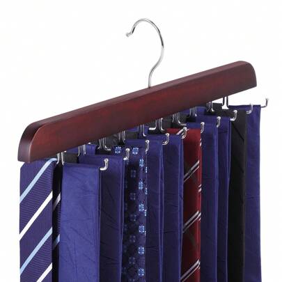 Lechay Kimo Tie Rack Tie Hangers For Man, Space-Saving Tie Holder With 20 Foldable Hooks, Large Capacity Tie Organizer For Men, Perfect For Tie Storage,Hanging Tank Top, Belt,Scarf.