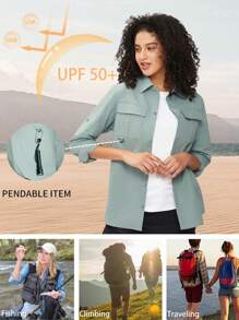 TECTOP Women Shirts Long Sleeve Outdoor Hiking Gardening Shirts Cool Spring And Summer