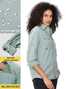 TECTOP Women Shirts Long Sleeve Outdoor Hiking Gardening Shirts Cool Spring And Summer