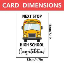 1PC,Grade 8 Graduation Card - Grade 8 Grad Card - Middle School Graduation Card - 8Th Grade Graduation - Graduation Card - Funny Graduation Card - Congratulations Greeting Card - one-size - View 2