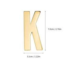 Naklejka na ścianę/drzwi/skrzynkę pocztową z metalu DIY Solid English Letter Decal Applique do lodówki, biura, logo firmy, prezent na powrót do szkoły (z klejem)