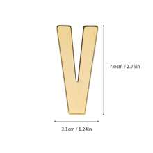 Naklejka na ścianę/drzwi/skrzynkę pocztową z metalu DIY Solid English Letter Decal Applique do lodówki, biura, logo firmy, prezent na powrót do szkoły (z klejem)