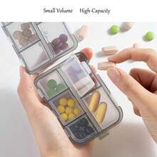 Hộp thuốc kín di động 10 lưới, Hộp thuốc nhỏ hai lớp, Hộp đựng thuốc di động, Thích hợp cho cắm trại ngoài trời, đi bộ đường dài và câu cá - Chống ẩm và an toàn! - Nhiều màu - Xem 7