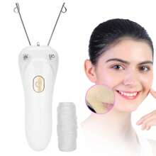 1pc Electric Facial Hair Remover, Cordless Rechargeable Hair Threading Device For Women, Removes Hair From Face, Chin, Upper Lip, Arms, Legs & Back
