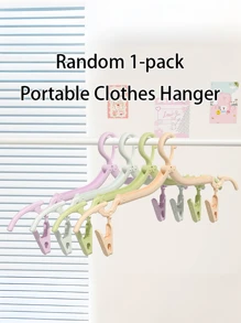 多功能折疊式晾衣架，適用於晾乾襪子、內衣、毛巾，防風可摺疊衣架，小巧便捷的衣架