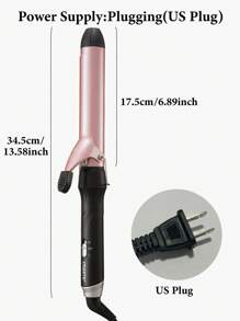 CRASTS CRASTS Chuangxing 32mm Large Diameter Curling Iron, Suitable For Big Wavy Hairstyles With Outward Or Inward Curls, One-Key Switch HC-032, Suitable For Home Use Or Traveling With Convenient Hair Styling
