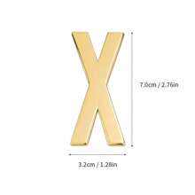 Naklejka na ścianę/drzwi/skrzynkę pocztową z metalu DIY Solid English Letter Decal Applique do lodówki, biura, logo firmy, prezent na powrót do szkoły (z klejem)