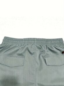 Cargo Shorts Design Classico Da Uomo, Short Casual Multitasca Con Coulisse In Vita, Adatto Per L'uso Esterno In Estate