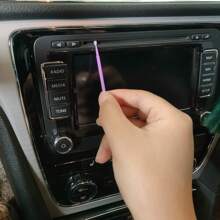 100PCS Of Car Repair Paint Micro Brush, Fine Pointed Black Purple Car Repair Tool Brush, Disposable Mini Car Detail Brush