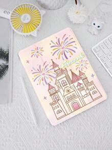 浪漫城堡平板电脑保护套，适用于 iPad 7/8/9 代 10.2 英寸，适用于三星 Galaxy Tab A7 10.4 英寸，带笔架，支持自动睡眠/唤醒盖 - 彩色 - 查看 1