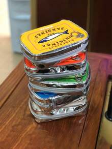 1個時尚鮭魚圖案大容量化妝包——帶拉鍊的便攜式化妝組織者，旅行和家居使用理想的化妝用品和小配件旅行組織者包，送女士女孩的收納化妝組織者化妝盒 - 彩色 - 查看 5