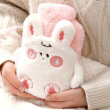1pc Water Injection Type Hot Water Bag, PVC Material, Explosion-Proof, Anti-Scalding Hand Warmer, Plush Cute Hot Water Bag, Can Unpick And Wash, Back To School Supplies