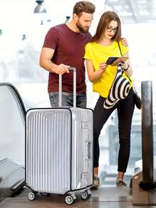 Transparent Suitcase Cover - Waterproof, Dustproof, Lightweight Protector - Essential Travel Accessory For Luggage Preservation And Security,Bag,Organizer,Storage - Multicolor - View 4