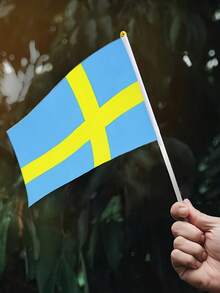 3pcs Multi-Country Hand Waving Flag, Hand Waving Flag, 14*21 Cm (5.51*8.27 In) Polyester Small Hand Waving Flag With Plastic Flagpole Trim - Multicolor - View 20