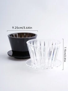 Filtro riutilizzabile per caffè a forma di torta, con fondo piatto, tazza da caffè per uso domestico, adatta per ristoranti, cucine, all'aperto e per il ritorno a scuola - convenzionale - Visualizzare 3