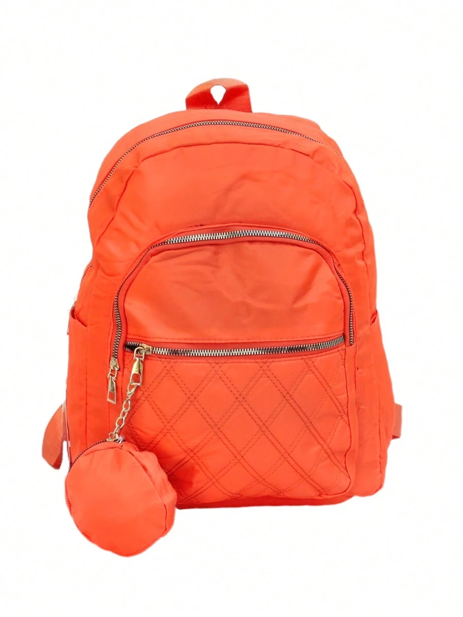 Women Fashion Backpacks, School Backpack - 橘色 - 查看 1