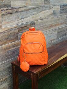 Women Fashion Backpacks, School Backpack - 橘色 - 查看 5