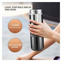 Portable Coffee Machine Compatible For K Cup Ground Coffee Handheld Coffee Maker Manually Operated For Camping Hiking One Button Operation - Multicolor - View 4