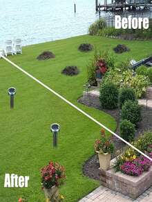 Mole Repellent For Lawns Outdoor, Solar Powered Mole Traps Snake Gopher Repellent, Ultrasonic Screw Vibration Stakes Deterrent For Rodent Vole Groundhog Armadillo Chipmunk, No K