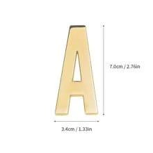 Naklejka na ścianę/drzwi/skrzynkę pocztową z metalu DIY Solid English Letter Decal Applique do lodówki, biura, logo firmy, prezent na powrót do szkoły (z klejem)