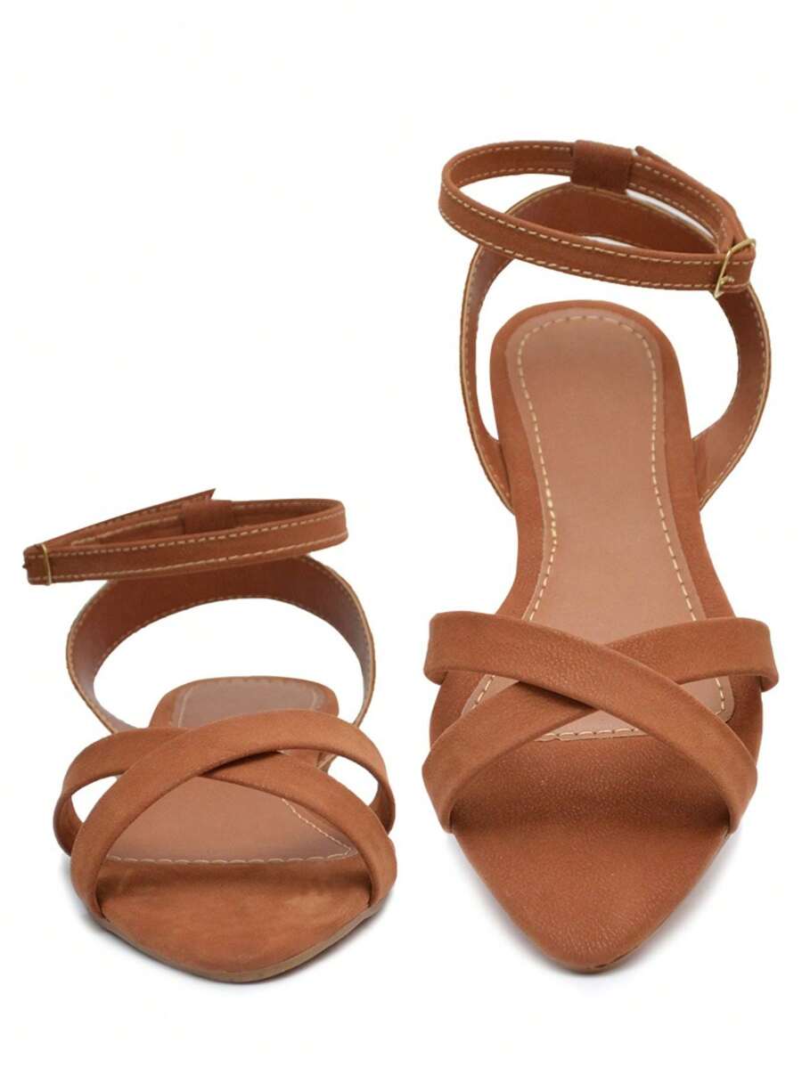Women's Summer Flat Sandal Comfortable Flat Sandal Launch - 鏽棕色 - 查看 1