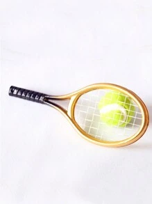 1入創意娃娃網球球拍玩具，迷你球拍，模擬網球配件，娃娃屋配件，運動器材組，節日道具禮品 - 彩色 - 查看 13