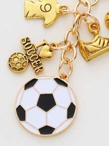 Llavero de fútbol de moda callejera, accesorio de coche, dije de bolso, regalo escolar de Navidad - Multicolor - Ver 3