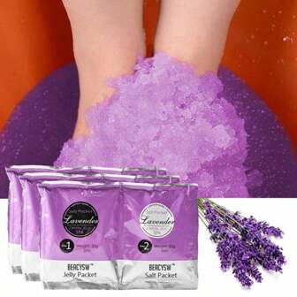 50g+50g Sales De Baño De Pies De Gelatina De Diversos Sabores, Té Verde, Rosa, Lavanda, Hidratación Y Eliminación De La Queratina, Adecuado Para El Cuidado De Pies En Casa, Unisex, Gran Regalo Para El Día De San Valentín.