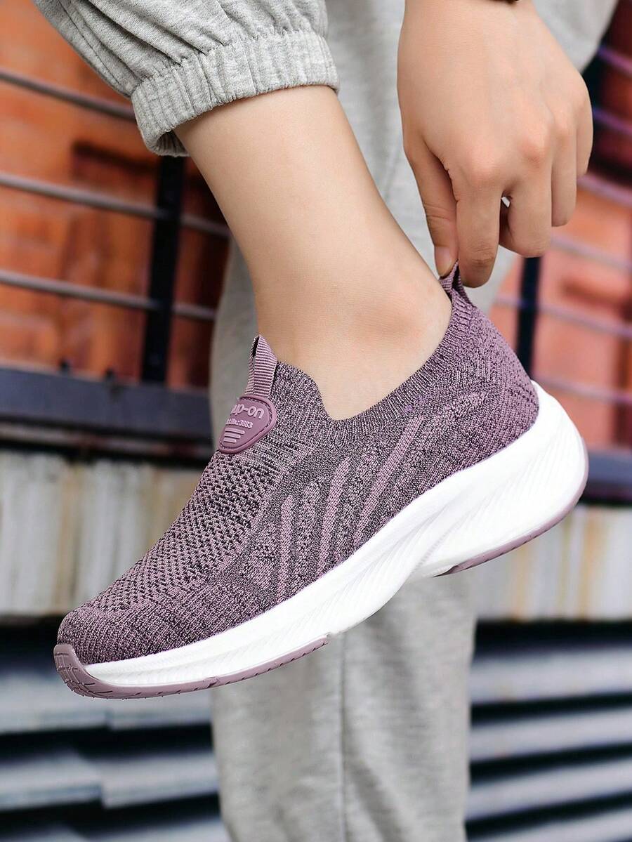 Women's White Outdoor Sports Shoes, NonSlip And Breathable, Round Toe