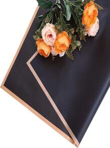 20 Papel Coreano para Flores y Regalos 58x58cm - Negro - Ver 2