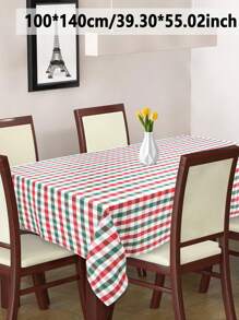1 pieza Mantel Vintage de Cuadros, estilo moderno y sencillo, tela de poliéster antiarrugas, cubierta cuadrada decorativa para mesa de comedor, cocina, sala de estar, fiestas y picnic