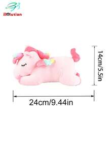 Molutian 3 种尺寸独角兽毛绒玩具独角兽填充动物枕头玩具可爱柔软粉色独角兽毛绒玩具带彩虹翅膀女孩礼物家居装饰、独角兽、填充动物、毛绒玩具 - 白色 - 查看 16