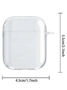 苹果硅胶耳机盒兼容 Airpods 1、2 印刷金色字母无线蓝牙耳机充电盒保护套 - AirPods 1st / 2nd (Clear) - 查看 5