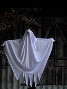 1 Stück Halloween Veranstaltung Dekoration Requisiten, Weiße Geisterornamente, Außen Horror Urlaub Dekorationen, Hängende Geisteranhänger