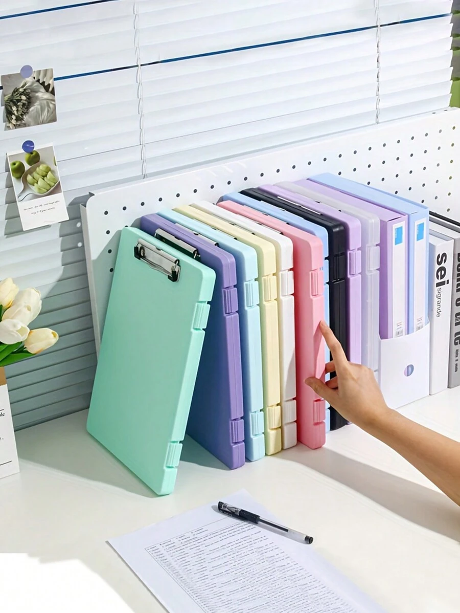 Hộp Lưu Trữ Tài Liệu Để Bàn 1 Pc A4 - Hộp Lưu Trữ Tài Liệu Học Tập Nhiều Màu, Tự Chọn - Phân loại giấy thi mùa tựu trường và phân loại sách thông tin theo môn - Hộp lưu trữ phụ kiện bàn làm việc - Nhiều màu - Xem 1